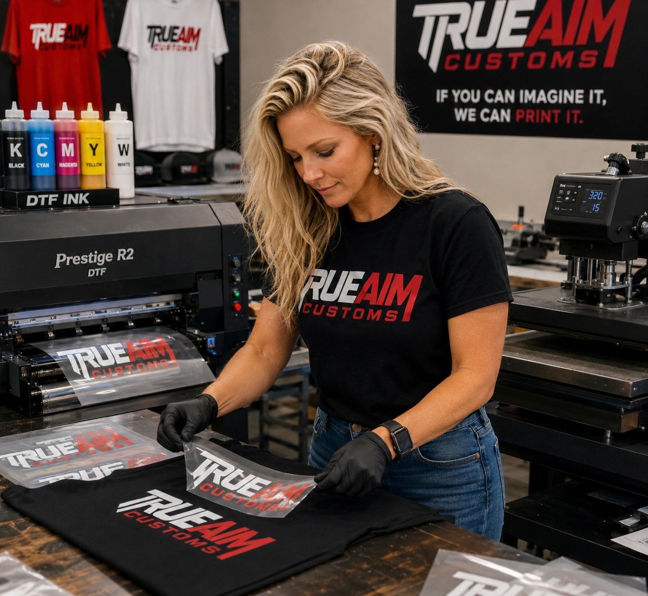DTF printing at TrueAim Customs