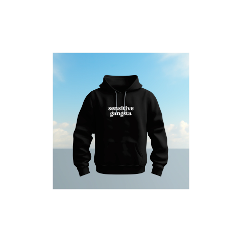 Sensitive Gangsta – Funny Unisex Softstyle Hoodie